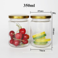 Wholesale Cheap Round Bottles Glass Jars Food Storage 100ml 200ml 300ml 400ml 500ml 700ml 1000ml variety size with metal Lids